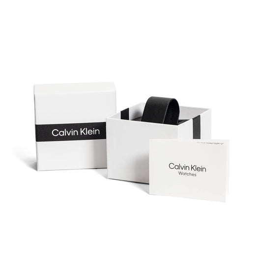 Calvin Klein Analog Quarzuhr für Damen mit Rotgoldfarbenes Edelstahl-Mesh-Gliederarmband - 25200151