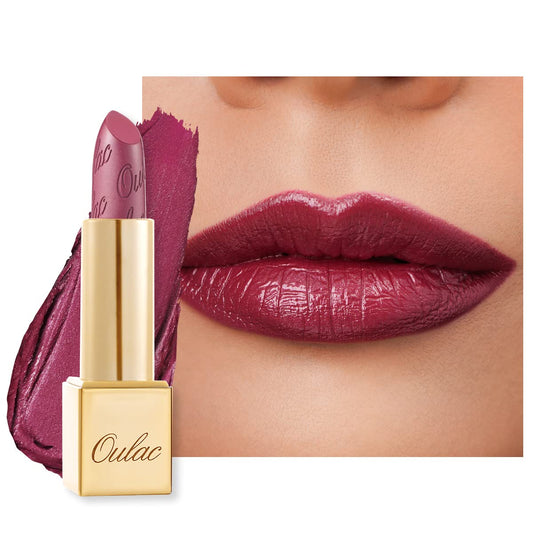 OULAC Lippenstift Metallic Glanz Finish, Rot Farbtöne, Hochpigmentierter, Kein Körniges Gefühl, Langlebig, Feuchtigkeitsspendende Formel, Vegan, 4.3g, (03) Love Particle