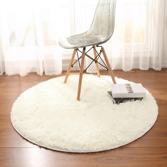 HARESLE Teppich Flauschig,Waschbar Teppich Wohnzimmer,Kleiner Teppich Bettvorleger Schlafzimmer,Hochflor Teppich Kinderzimmer,rutschfest Teppich Weich für Büro(Elfenbein,60cm/24Zoll)
