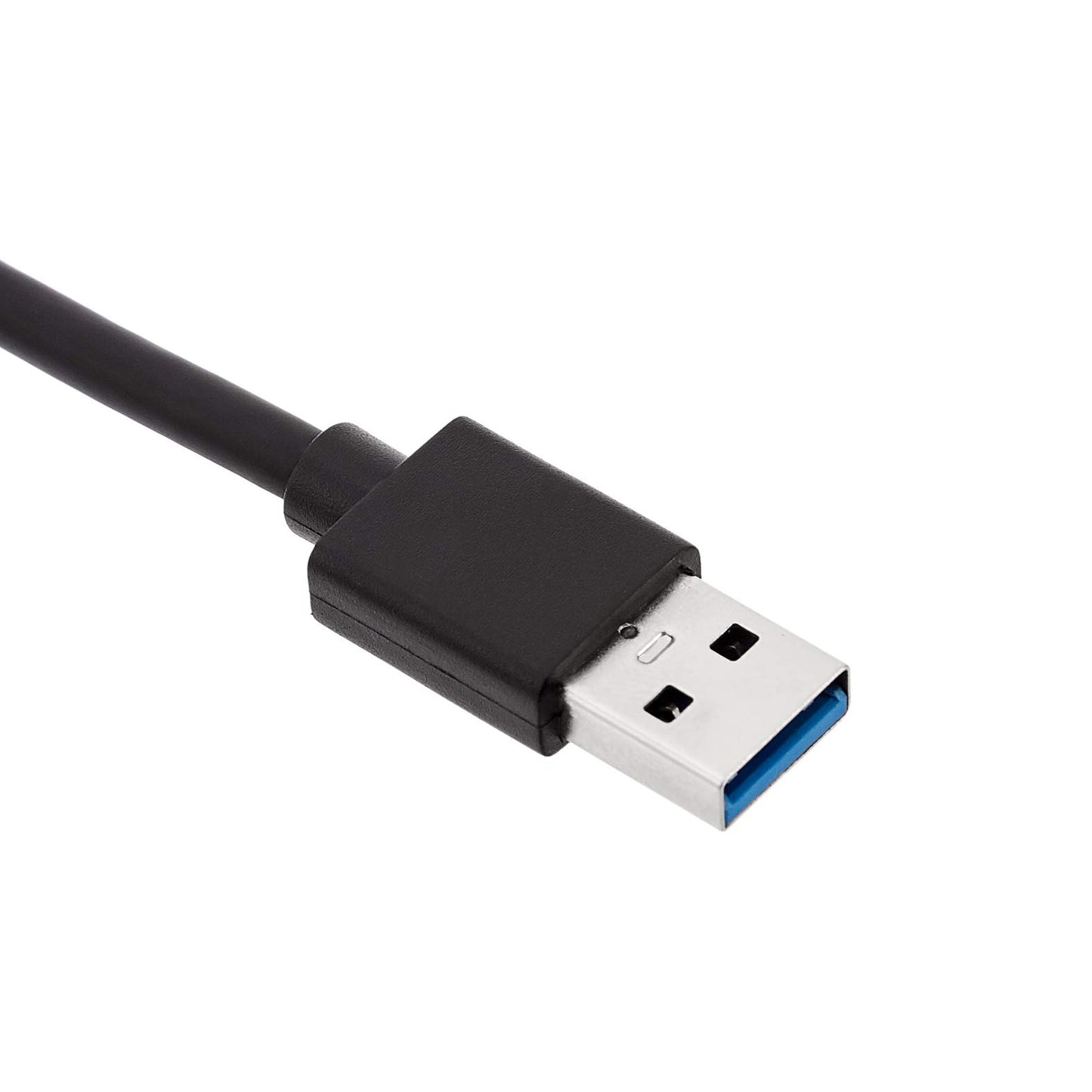 Amazon Basics – USB-3.0-Adapter mit 3 x Ports und 1 x RJ45-Gigabit-Ethernet-Port, 3 USB A + 1 RJ45, Schwarz