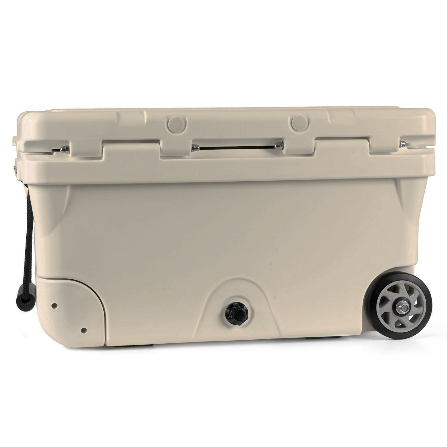 Zelsius Kühlbox 50 Liter mit Räder | Beige | Coolbox | Fahrbare Cooling Box ideal für Auto Camping Urlaub Angeln Freizeit Outdoor | Thermobox für Warm und Kalt