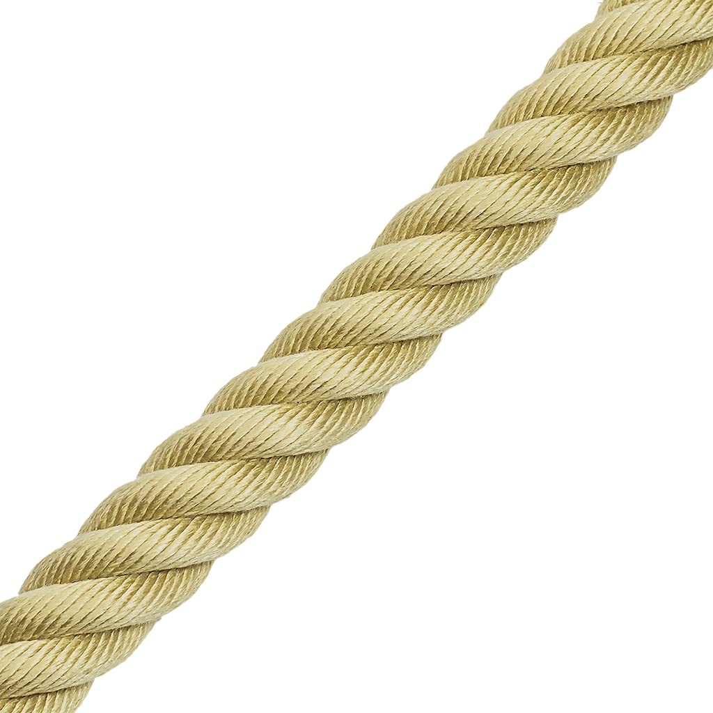 Absperrkordel -Premium- mit Karabinern (Ø36 mm) - Absperrseil mit Schnappenden (1.5 m, Beige/Chrom poliert)