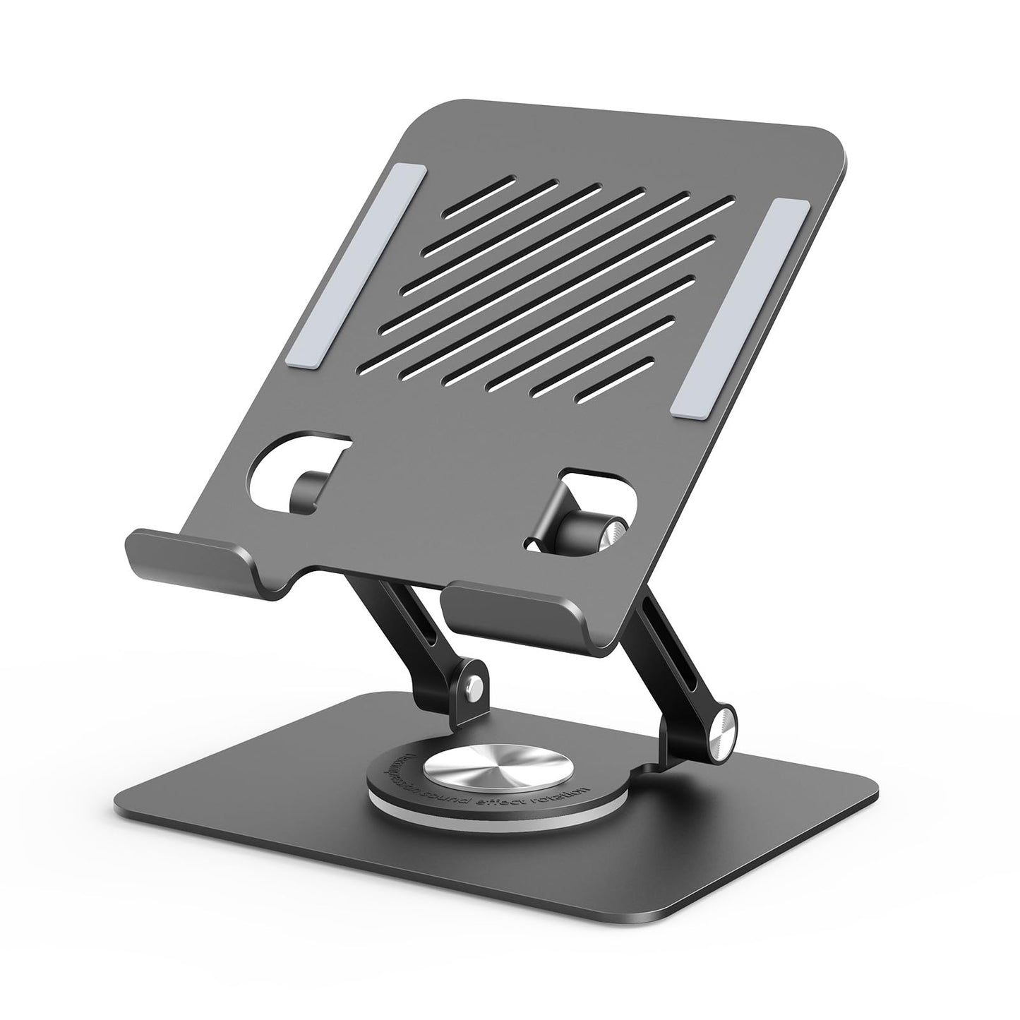 JOIOT Tablet Ständer Verstellbarer Tablet Halterung Tisch mit 360°Drehbarer Basis Aluminium Tabletständer Faltbarer Ipad Halterung Ipad Ständer Kompatibel mit Ipad Tablet iPhone bis 13 Zoll Schwarz