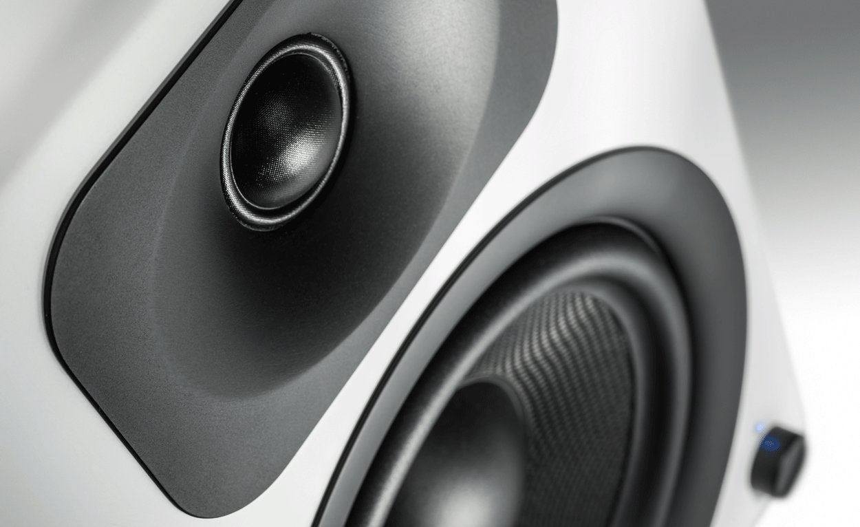 wavemaster TWO PRO white – Regallautsprecher-System (110 Watt) mit Bluetooth-Streaming, digitalen Anschlüssen und IR-Fernbedienung Aktiv-Boxen Nutzung für TV/Tablet/Smartphone, mattweiß (66351)