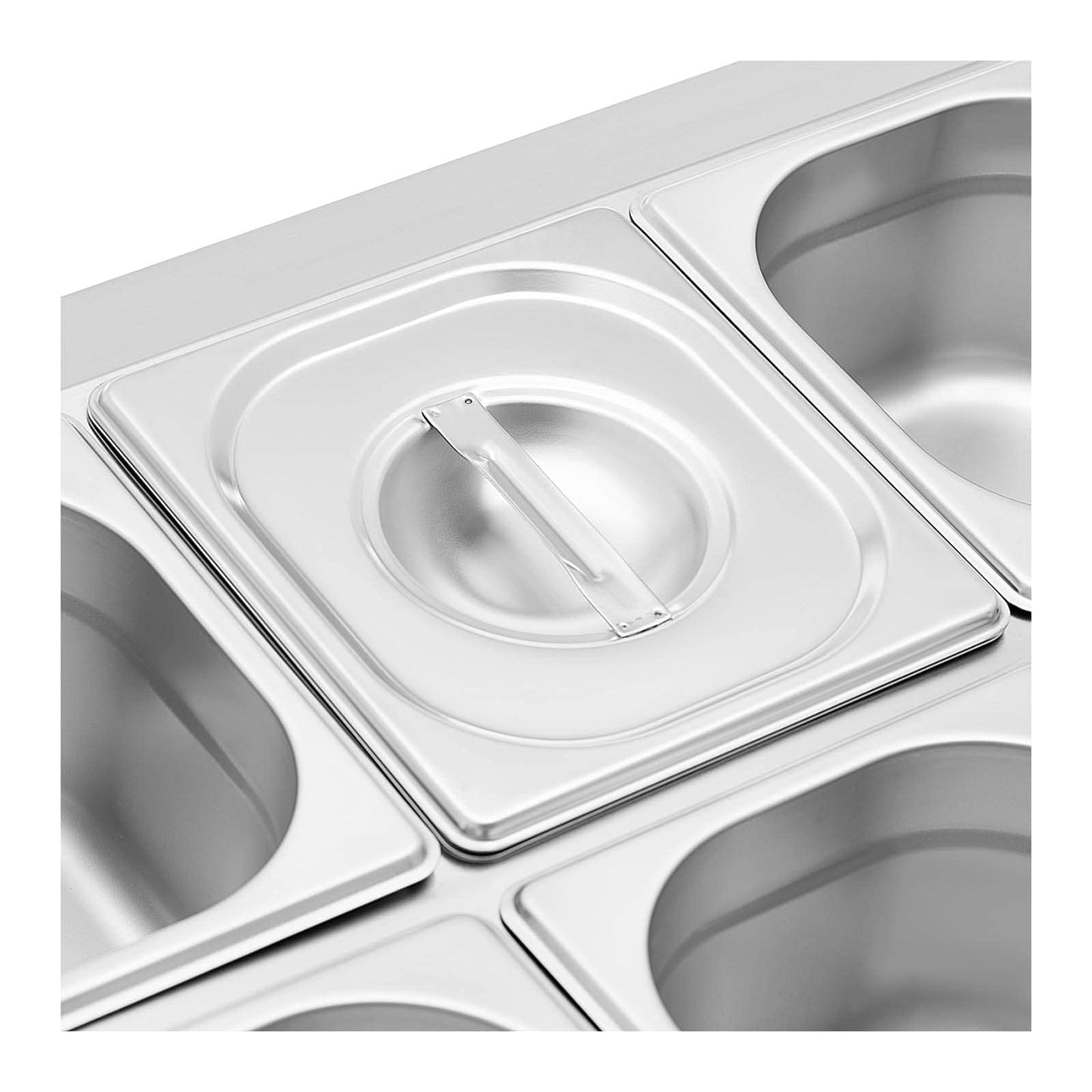 Royal Catering RCPN-06 GN Aufsatzbord 2 x 3 GN 1/6 11,4 l GN-Behälter-Ständer GN-Ständer Ständer für GN-Behälter