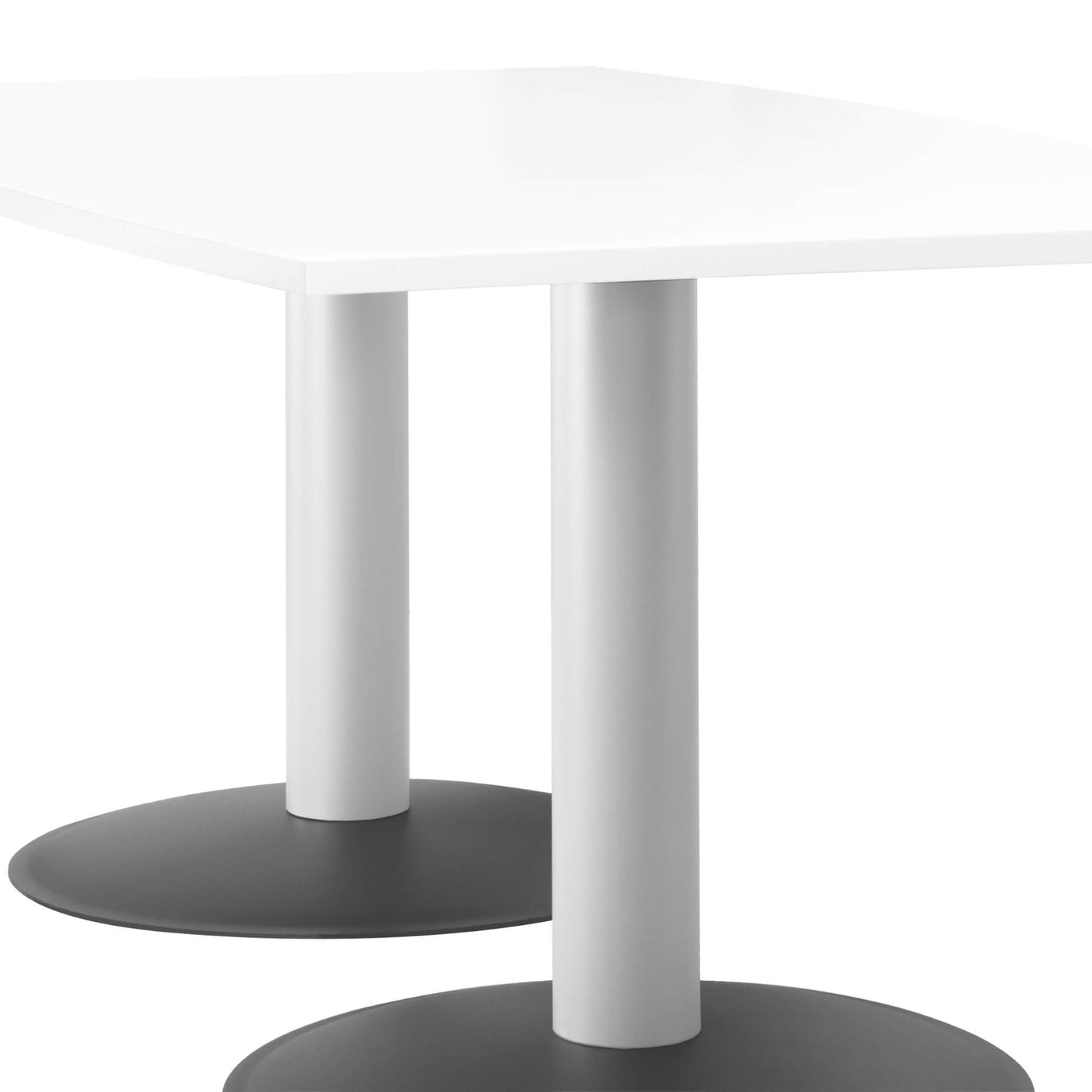 Optima Konferenztisch Bootsform 180x100 cm Besprechungstisch Weiß Tisch Esstisch Küchentisch