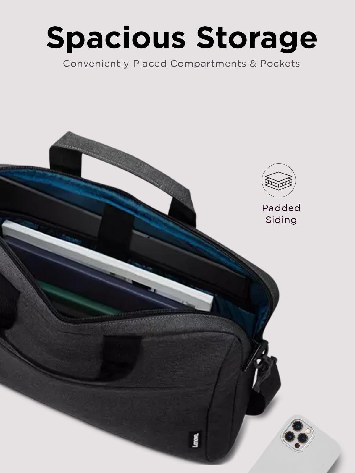 Lenovo [Tasche] 15,6 Zoll Casual Topload Laptop Tasche T210 (wasserabweisend), works with Chromebook (WWCB), schwarz, 435 g (0.90 lbs)