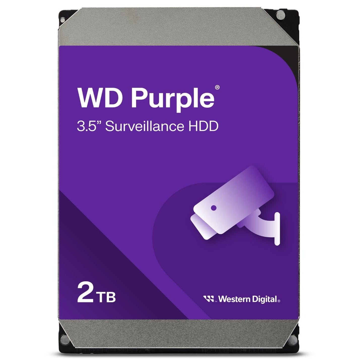 WD Purple interne Festplatte 2 TB (3,5 Zoll, Festplatte für Überwachungssysteme, 180 TB/Jahr Workload, SATA 6 Gbit/s, für Dauerbetrieb) purple