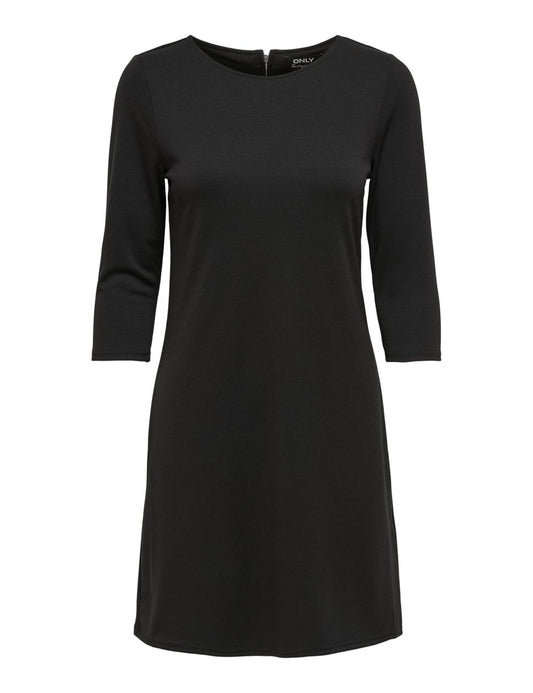 ONLY Mini Skater Kleid mit Reißverschluss Rundhals 3/4 Arm Kurz Freizeit Regular Fit Casual ONLBRILLIANT
