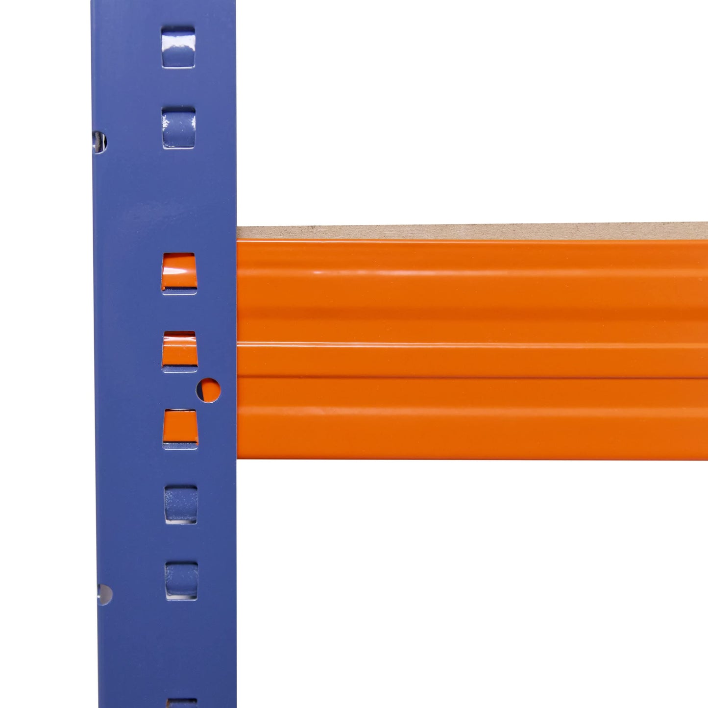 shelfplaza® 200x90x50cm PROFI Schwerlastregal blau-orange/Metallregal mit 5 Böden à 200kg Tragkraft/Kellerregal Metall, Garagenregal, Werkstattregal oder Regal Lagerregal/Steckregal Metall