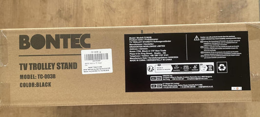 BONTEC TV Ständer Rollbar für 23-60 Zoll Plasma/LCD/LED Fernseher, Tragbarer mit Laptopablage, Höhenverstellbarer Rollbarer TV Ständer Fernsehstand bis 25kg, max. VESA 400x400mm