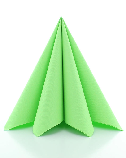 Sovie Linclass Airlaid Servietten Apfelgrün 50 Stück - hochwertige Einwegservietten 40 x 40 cm - Reißfest, Saugstark & Formstabil - ideal für Hochzeit & Partys