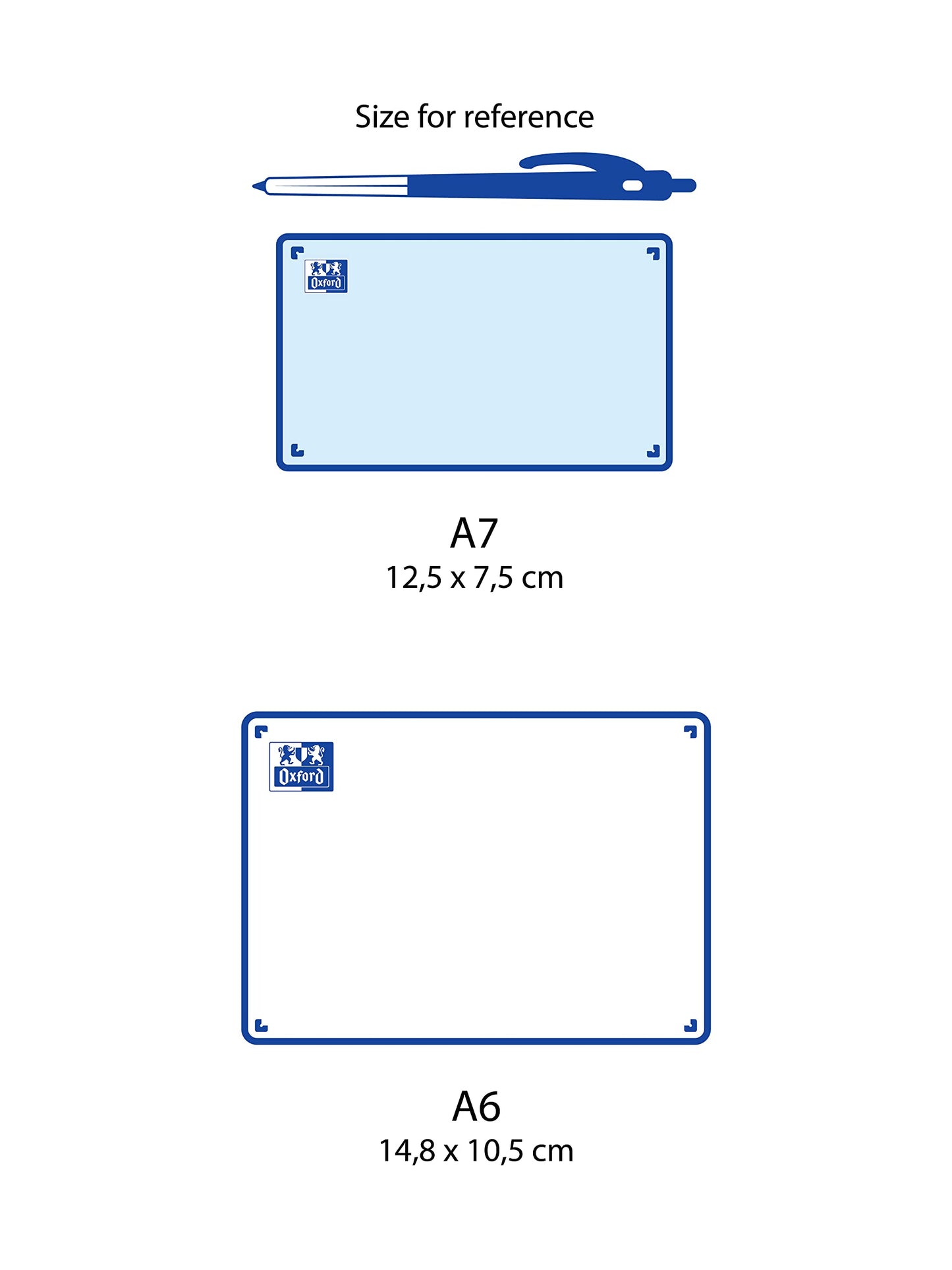 Oxford Karteikarten A7 Sortierte Lernkarten, Klein, Liniert 75x125mm