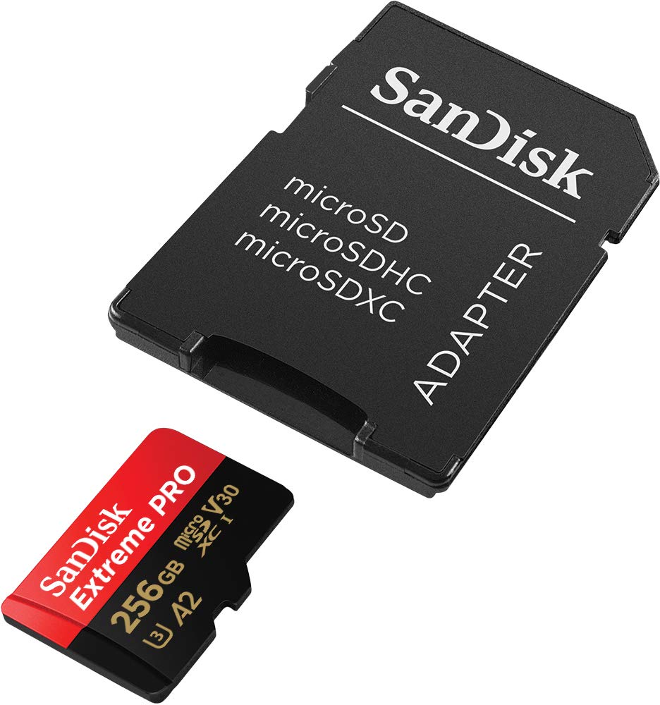 SanDisk Extreme PRO microSDXC UHS-I Speicherkarte 256 GB + Adapter & RescuePRO Deluxe (Für Smartphones, Actionkameras oder Drohnen, A2, Class 10, V30, U3, 200 MB/s Übertragung)
