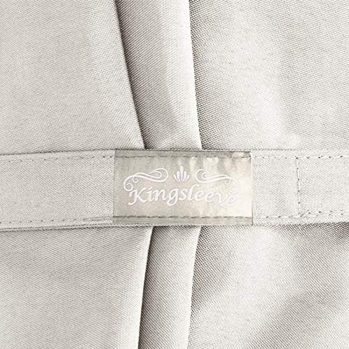 Kingsleeve® Sonnenschirm rostfreies Aluminium Ampelschirm Ø 330cm inkl. Windsicherung Ständer Kurbel schwenkbar neigbar Garten Balkon creme