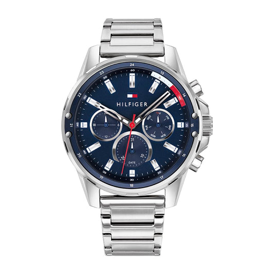 Tommy Hilfiger Multi Zifferblatt Quarz Uhr für Herren mit Edelstahl- oder Silikonarmband