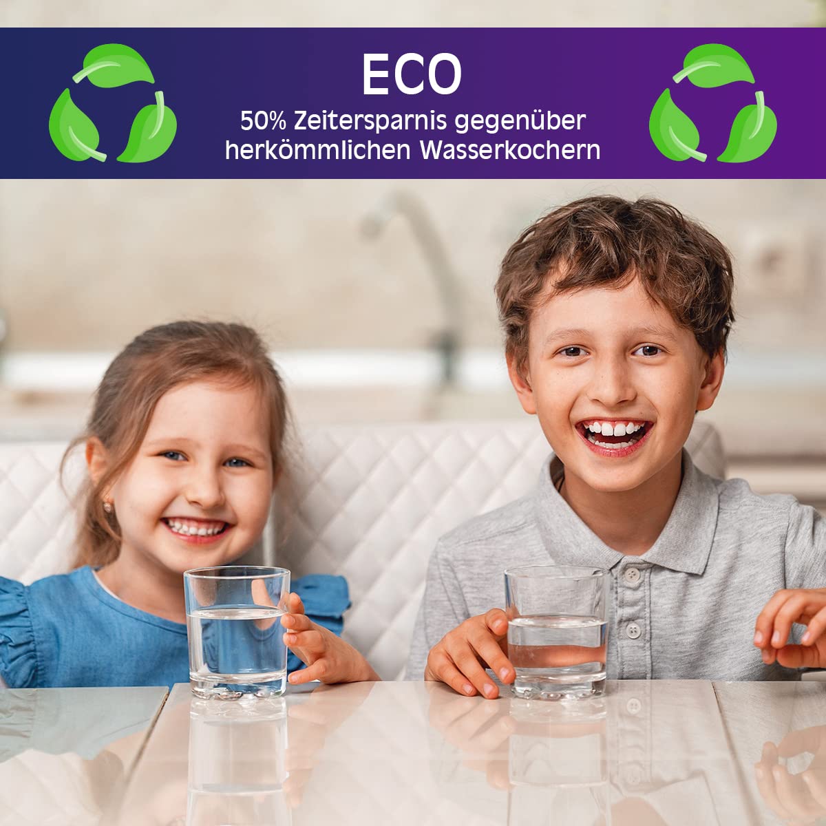 ProfiCook® Heißwasserspender | heißes Wasser in 3 Sekunden | Wasserkocher | kochendes Wasser auf Knopfdruck | Edelstahlgehäuse | LED-Display mit Sensor Touch-Bedienung | 2600 Watt | PC-HWS 1145