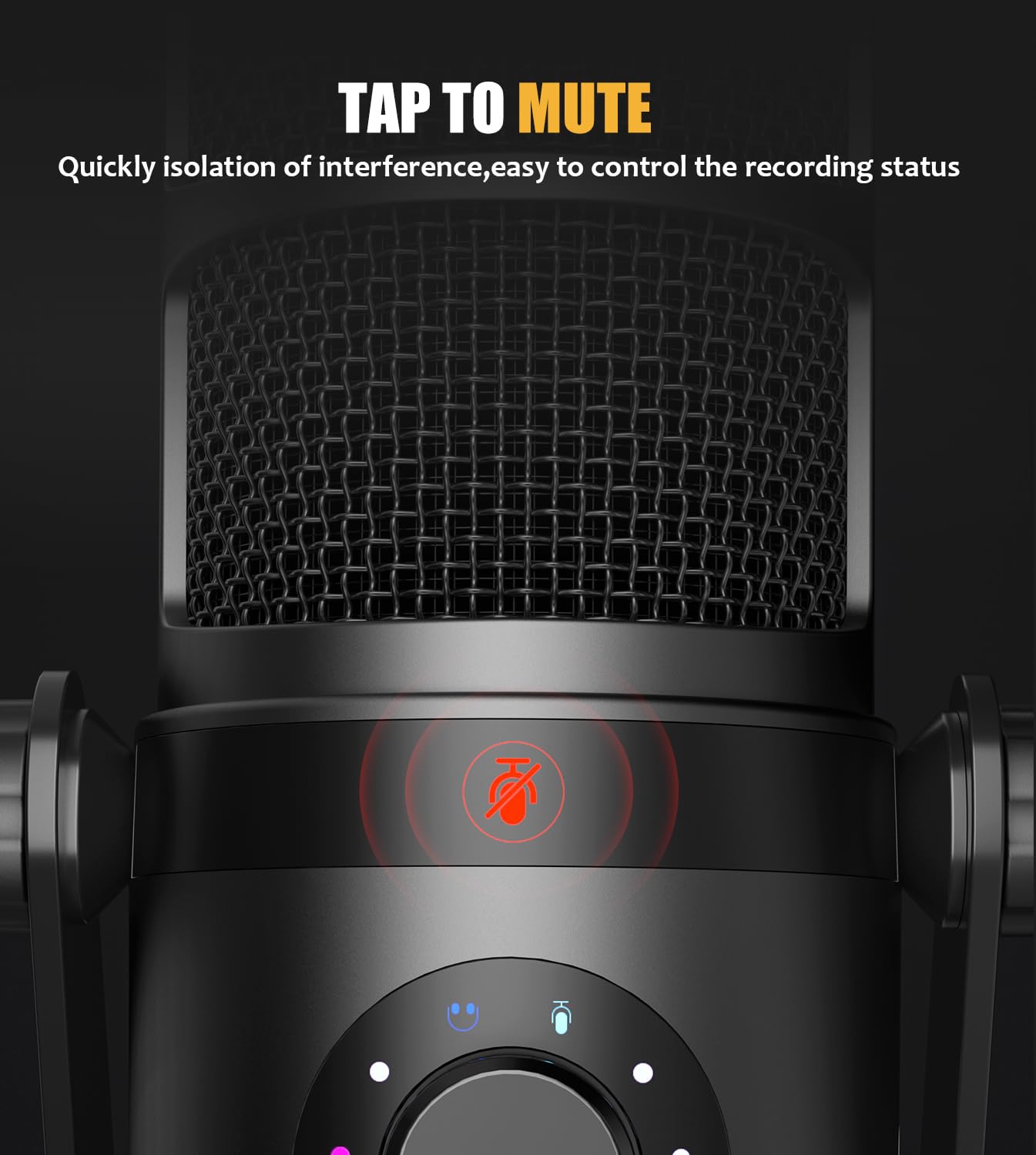 MAONO Dynamisches Mikrofon, USB/XLR-Podcast-PC-Mikrofon mit Software, EQ, Tap-to-Mute, Gain-Regler und Lautstärkeregler, Studiomikrofon für Rundfunk, Aufnahme, Streaming und Gaming (PD400X)
