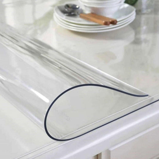 Artwelt Tischdecke Transparent Tischfolie 2.0mm Glasklar Folie Tischschutz Wasserdicht Abwaschbar Polyvinylchloride Folie Wunschmaß Fettdicht Tischschutzfolie (160cm X 90cm)
