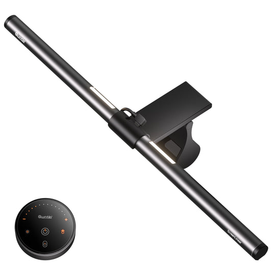 Quntis Curved Monitor Lampe mit Hintergrundbeleuchtung Fernbedienung, 40cm Monitor Light Bar zum Augenschutz, USB Bildschirmlampe PC Bürolampe dimmbar, LED Schreibtischlampe für Home Office Computer