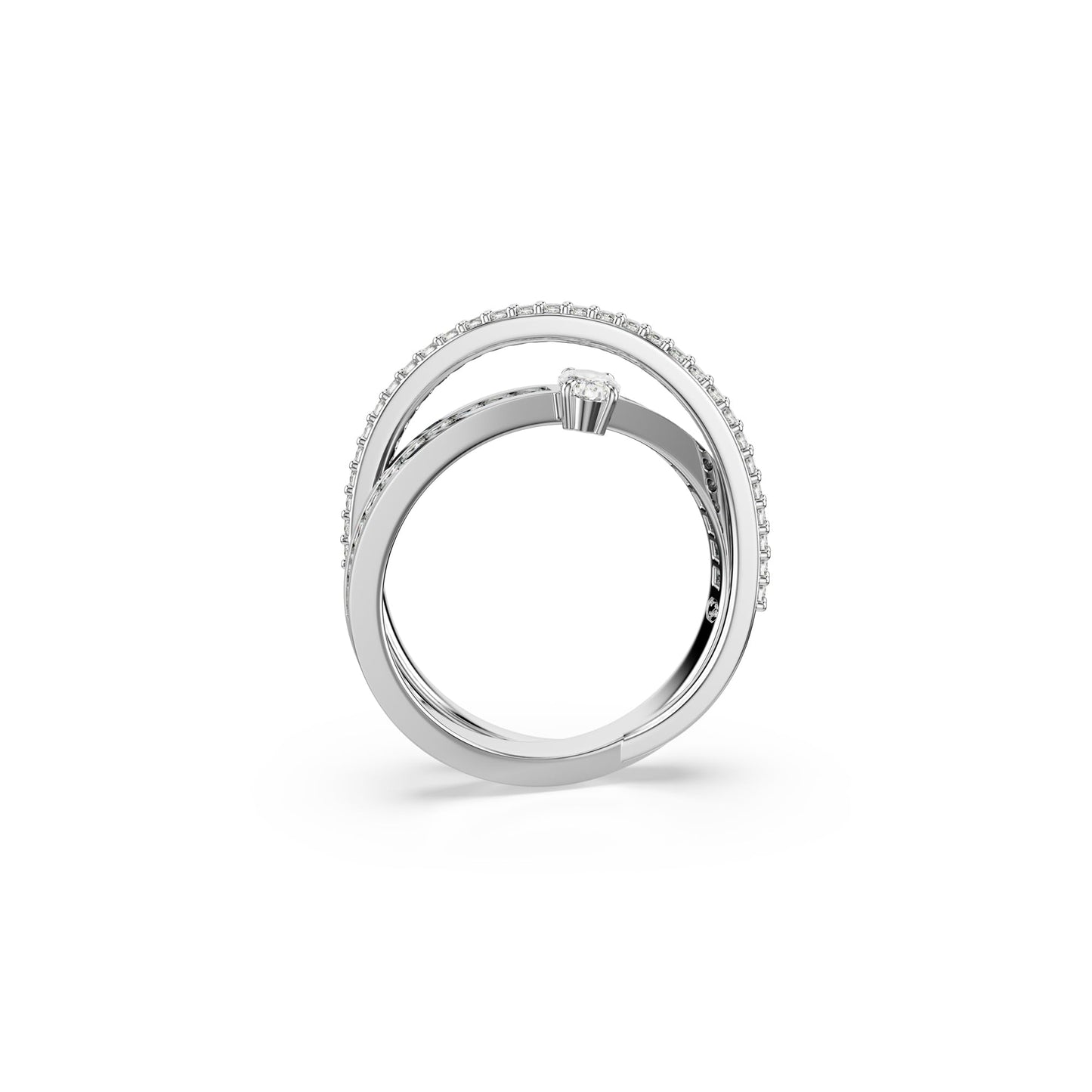 Swarovski, Hyperbola Ring, Rhodiniert, 55
