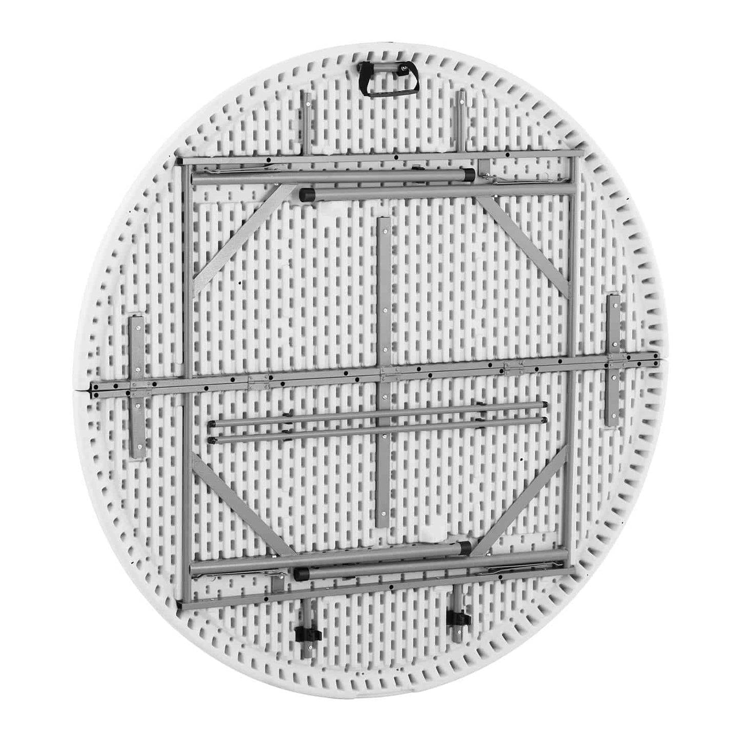 Royal Catering RC-FT_7 Klapptisch Ø 1.500 x 740 mm 150 kg drinnen/draußen Weiß Klapptisch draußen Gastro Klapptisch