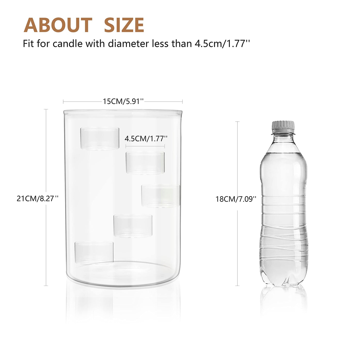 Hurricane Kerzenhalter Glas Tee licht Kerzenhalter Säulen Kerzen 21cm hohe klare Votiv kerzenhalter für Hochzeits Tisch Mittelstücke Party Zuhause Wohnzimmer Dekoration-No.1