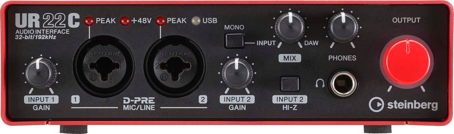 Steinberg UR22C USB 3.0 Audio-Interface, inklusive Cubase AI, Cubasis LE und Steinberg Plus Software-Paket RED