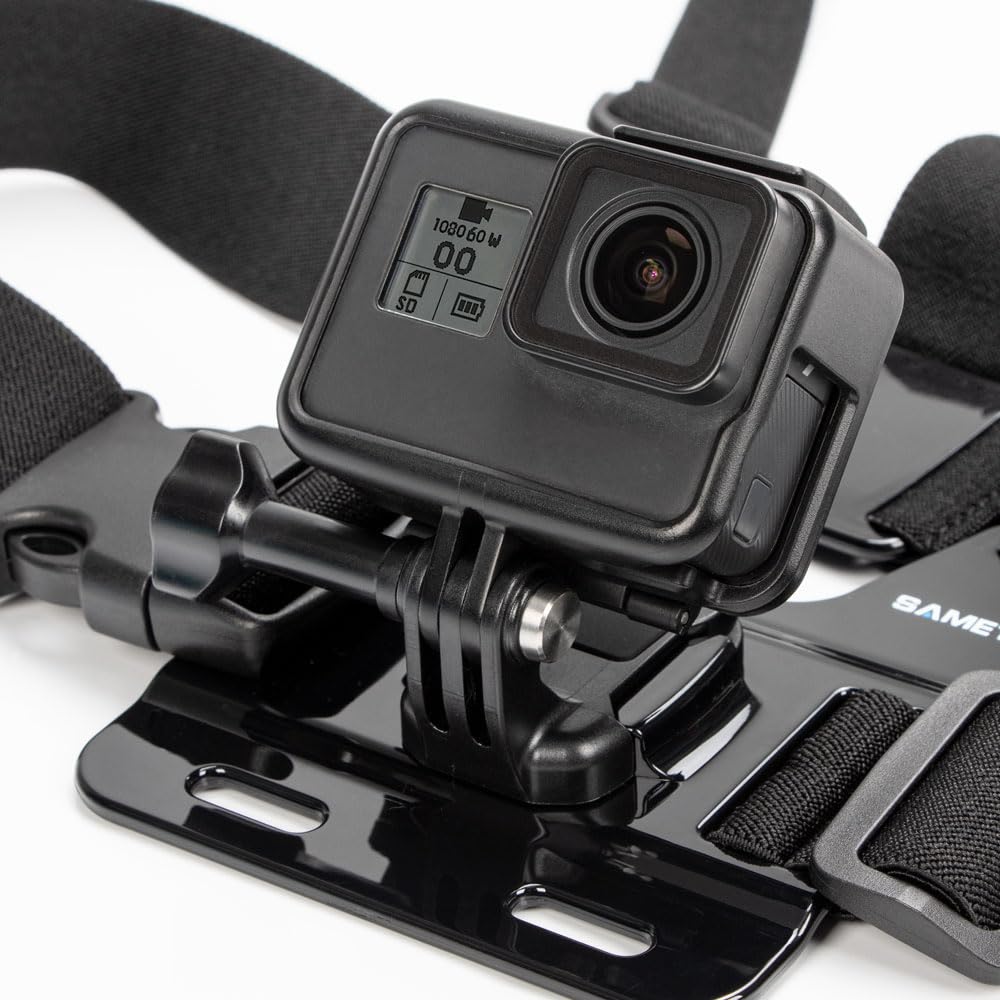 Sametop Kopfhalterung Brustgurt Brusthalterung Kopfgurt Zubehör Kompatibel mit GoPro Hero 13 12 11 10 9 8 7 6 5 4 Session Max DJI Osmo Action Kameras