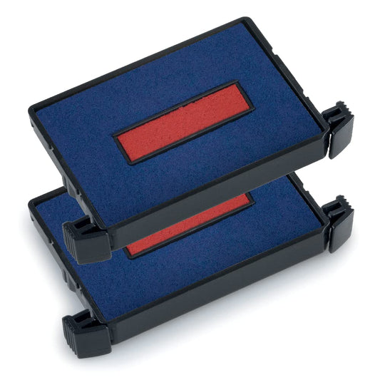 Trodat Ersatzkissen 6/4750/2 für Printy 4750, 4755 und Serie 4750/L, Stempelfarbe blau rot, 2er-Pack