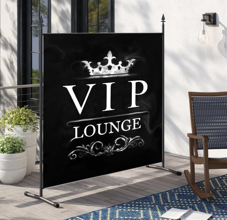 QUICK STAR Paravent 180 x 178 cm VIP Lounge Raumteiler Stellwand Trennwand Balkon Sichtschutz Dekowand Raumtrenner wasserfest