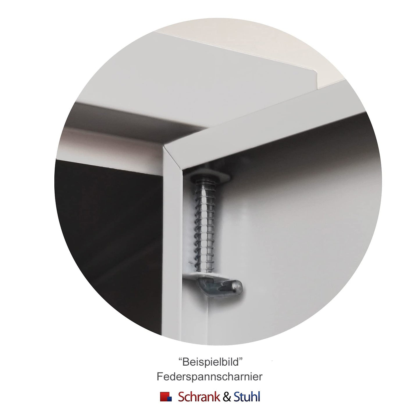 Schrank & Stuhl XL Werkzeugschrank – Werkstattschrank mit 4 höhenverstellbaren Fachböden, Stahlschrank für Werkzeuge, 195 x 92 x 50 cm (H x B x T), Grau/Weiß