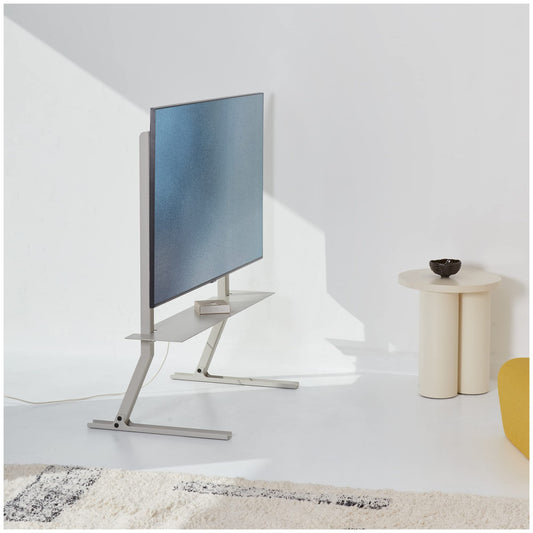 Pedestal Bendy Tall Standfuss für TV 40 bis 70 Zoll | Hochwertiger Fernseher Bodenständer | Modische Fernseh Halterung Stehend | Einzigartige TV-Standfüße (Grau)