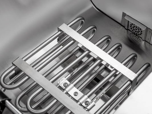 Beeketal BWF-161P Profi Kaltzonen-Fritteuse, 16L Edelstahl Gastro-Modell für Imbiss, mit 11L Ölmenge, Doppelheizung und Ablaufhahn