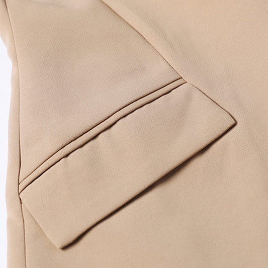 YYNUDA Hosenanzug Damen Business Outfit Slim Fit Blazer Elegant mit Anzughose/Rock für Frühling Sommer,Beige+Hosen,XL