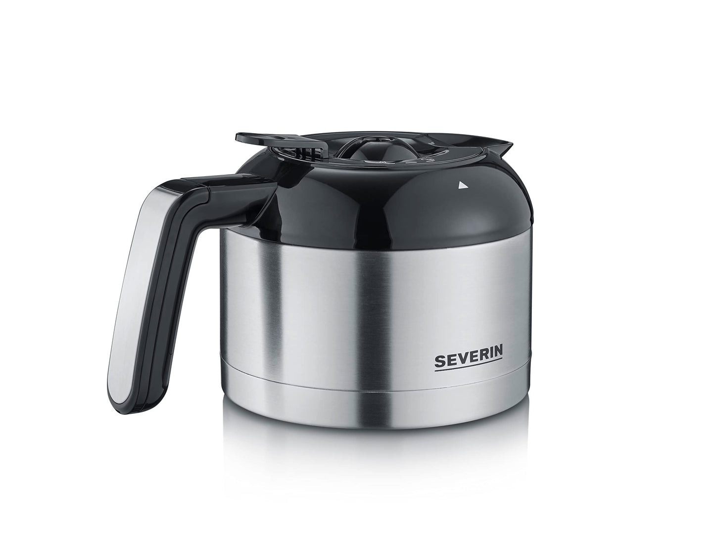 SEVERIN Filterkaffeemaschine mit Edelstahl-Mahlwerk und Thermokanne, feinste Mahlung und individuell auswählbarer Mahlgrad, 1000 W, für bis zu 8 Tassen / ca. 1 Liter, Schwarz, KA 4814