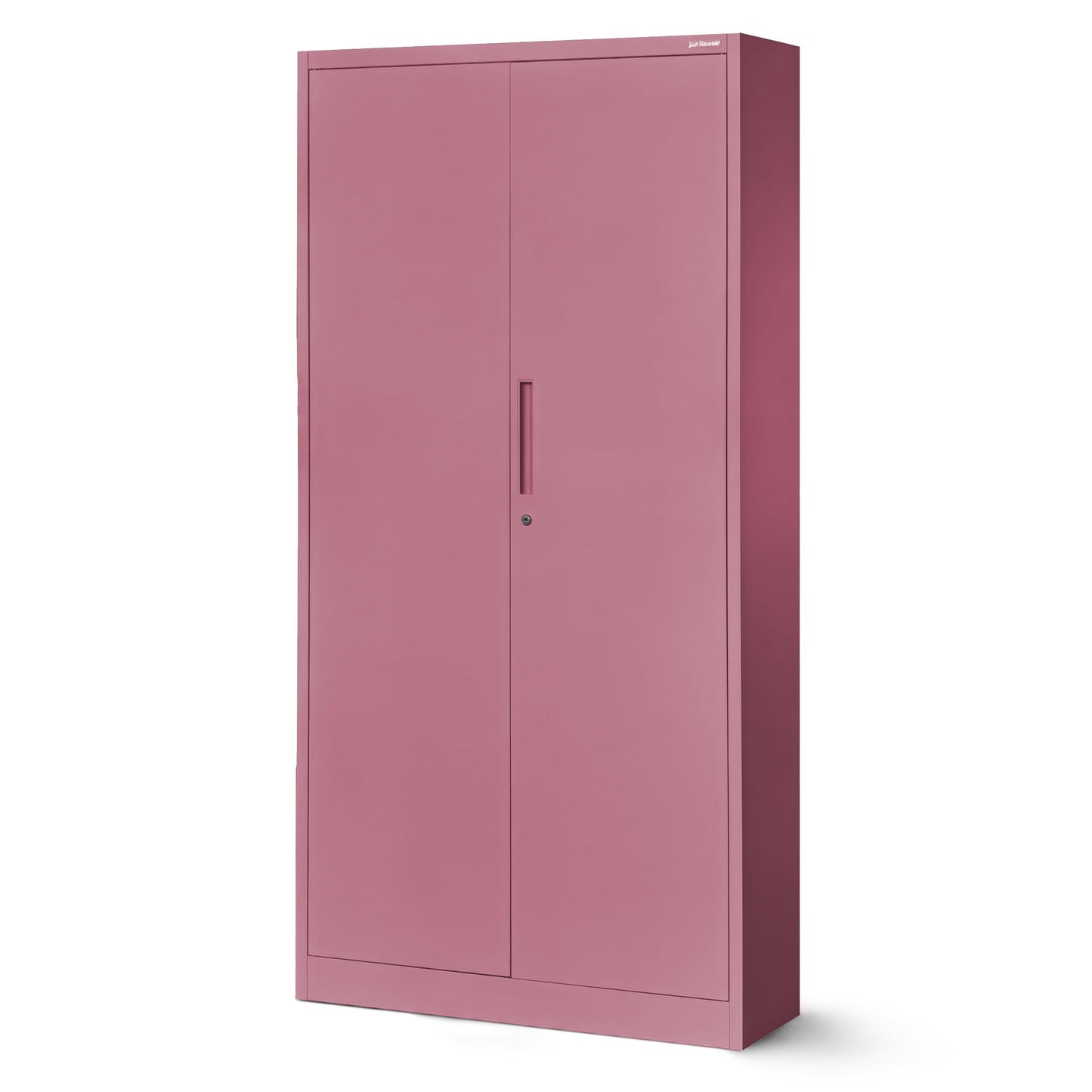 Jan Nowak Aktenschrank C001 Büroschrank Metallschrank Stahlschrank Aufbewahrungsschrank Pulverbeschichtet 4 Verstellbare Fachböden Abschließbar 185 cm x 90 cm x 40 cm (Rosa)