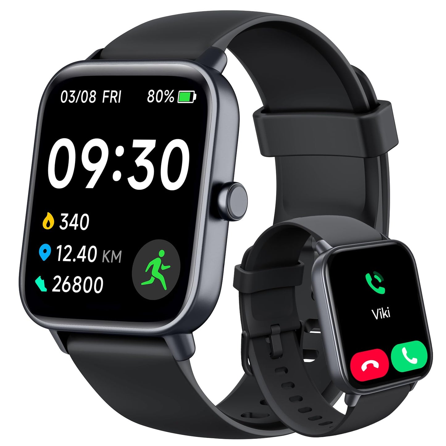 Gydom Smartwatch Herren mit Telefonfunktion Alexa Integriert 1.8" Damen Fitnessuhr 100+ Sportmodi, SpO2, Herzfrequenz, Stress, Schlafmonitor,100 Zifferblätter IP68 Wasserdicht für Android IOS