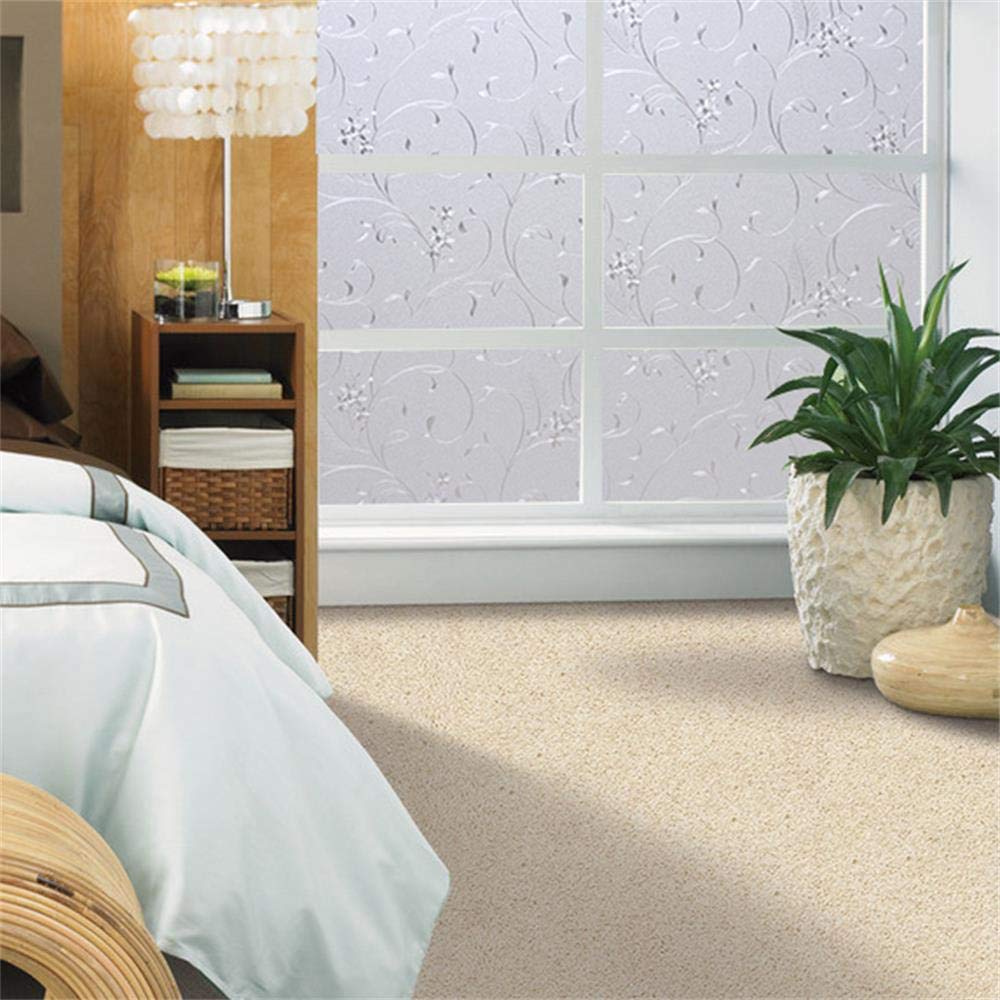 Niviy Privacy Window Film Frosted Window Glass Film No Glue Door Window Covering for Office and Home Decoration,17.7 inches by 118inches