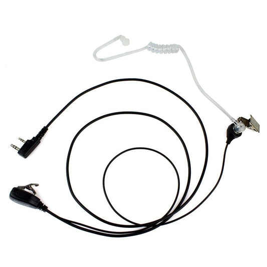 Retevis Funkgerät Headset 2 Pin Kompatibel mit Walkie Talkie Retevis RT24 Plus RT622 RT27 Baofeng UV-5R Plus BF-888S BF-88E Kenwood Sicherheits-Headset Kopfhörer Ohrhörer (1 Stuck)