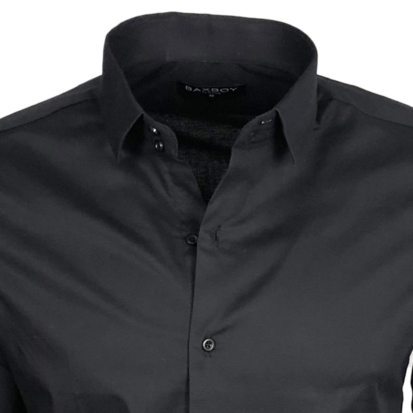 Baxboy Herren-Hemd Slim-Fit Bügelleicht Für Anzug, Business, Hochzeit, Freizeit - Langarm Hemden für Männer Langarmhemd R-44, Farbe:Rot, Größe:M