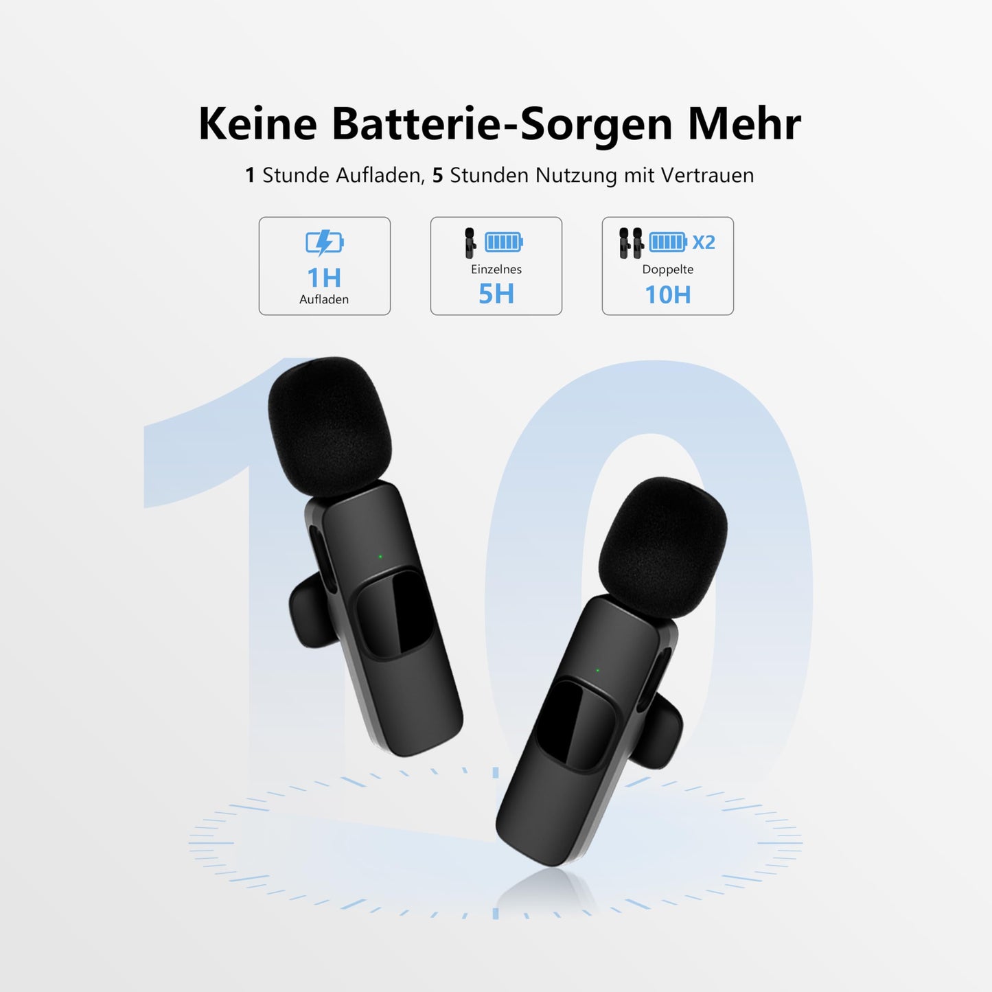 Qhot Kabelloses Lavalier Mikrofon für iPhone,iPad， Plug-and-Play-Mikrofon für Aufnahmen, Live-Streaming, Keine App erforderlich(iOS&USB-C 2MIc)