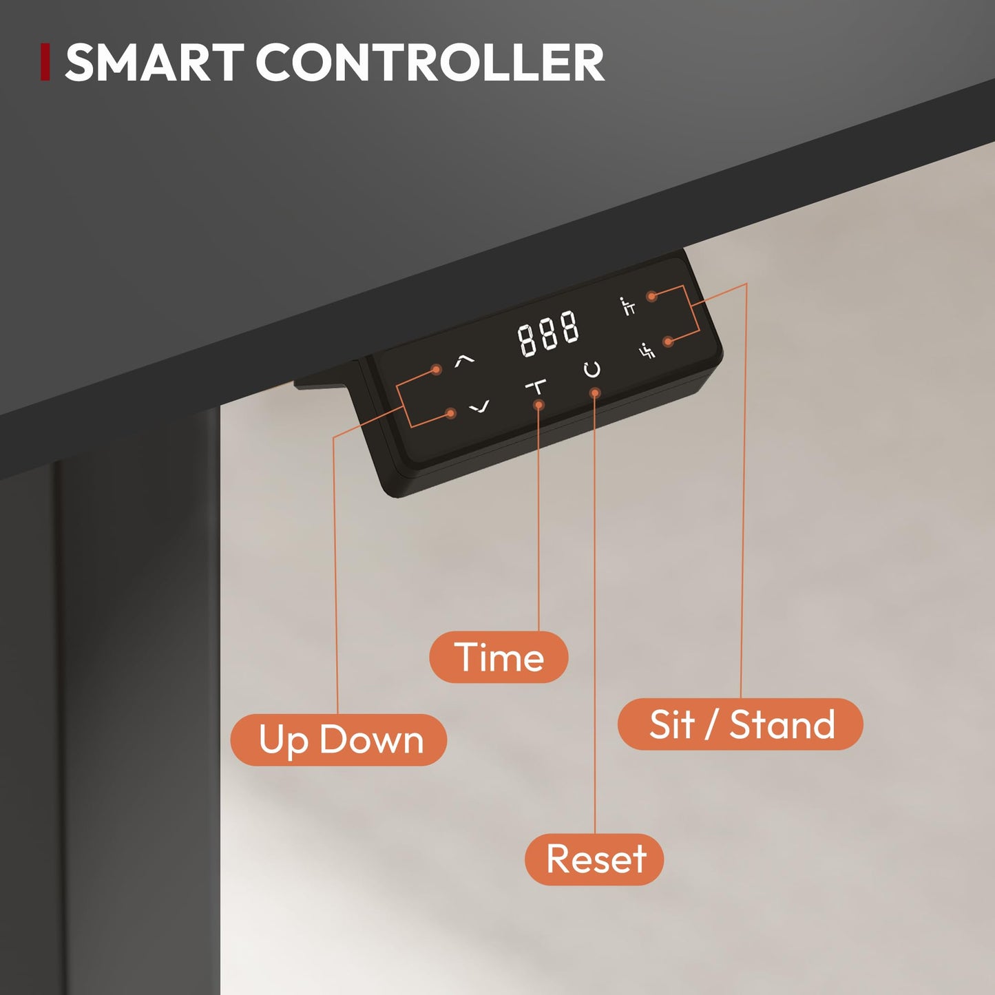 SANODESK L-förmiger Höhenverstellbarer Schreibtisch Elektrisch, 160 x 75 cm mit Speicherfunktion und Haken, Schwarz für Homeoffice