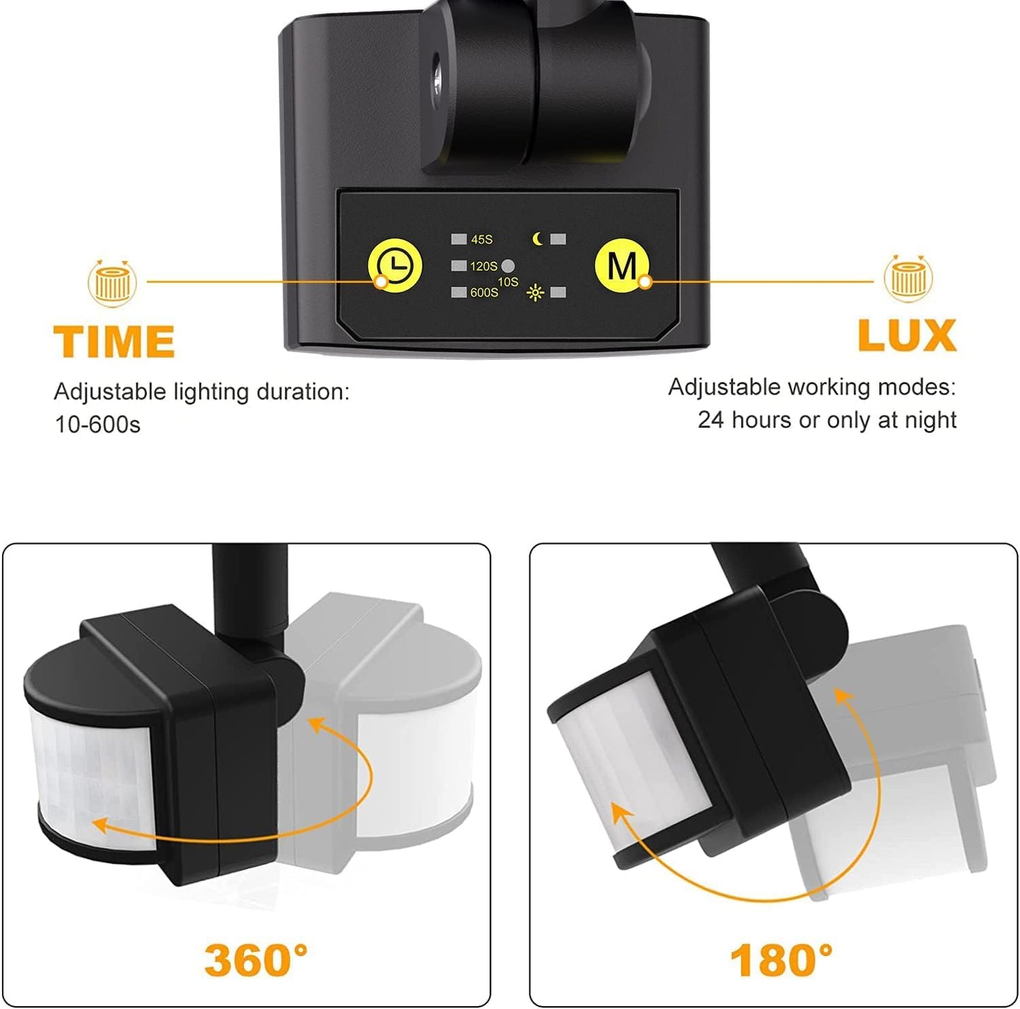 MEIKEE 60W LED Strahler mit Bewegungsmelder 5200LM 6500K Kaltweiß LED Fluter IP66 Wasserdicht Außenleuchte Scheinwerfer Licht Wandleuchte für Garten Garage Sportplatz Hinterhof