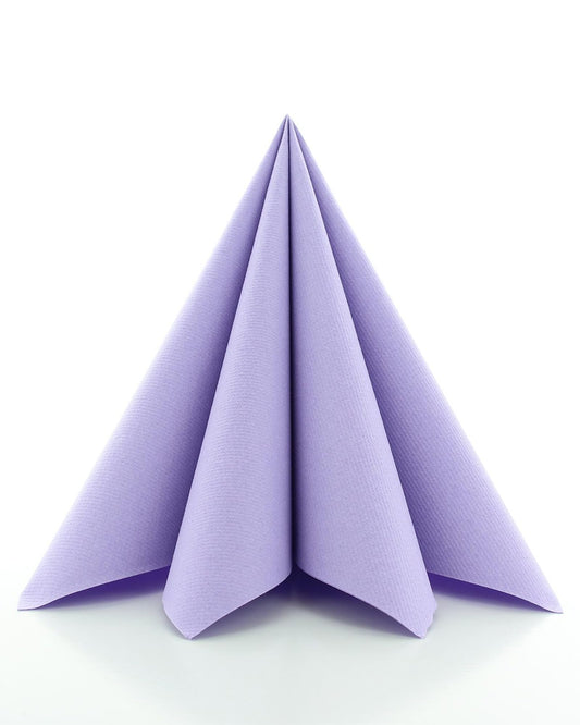 Sovie HORECA Servietten in Lila aus Linclass Airlaid, stoffähnliche Einwegservietten ideal für Hochzeit & Partys, 40 x 40 cm, 50 stück