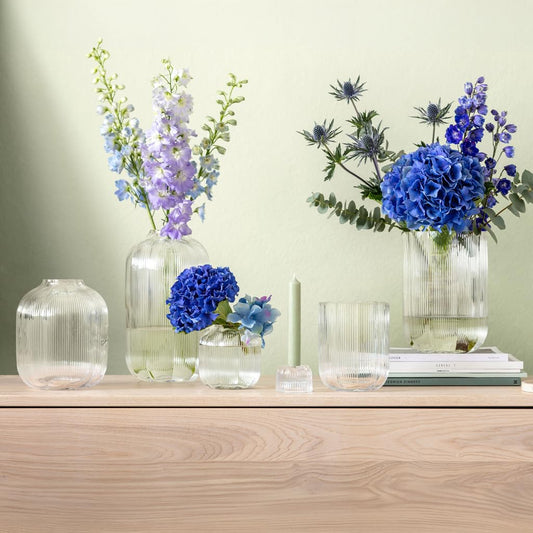 Villeroy & Boch – Fleur Vase 11 cm Klar, Spülmaschinenfest, Kleine Tischvase, Blumiges Design, Klare Farbe, Dekorative Glasvase, Mundgeblasen, Deko Wohnung, Esszimmer Deko, Home Decor, Glas