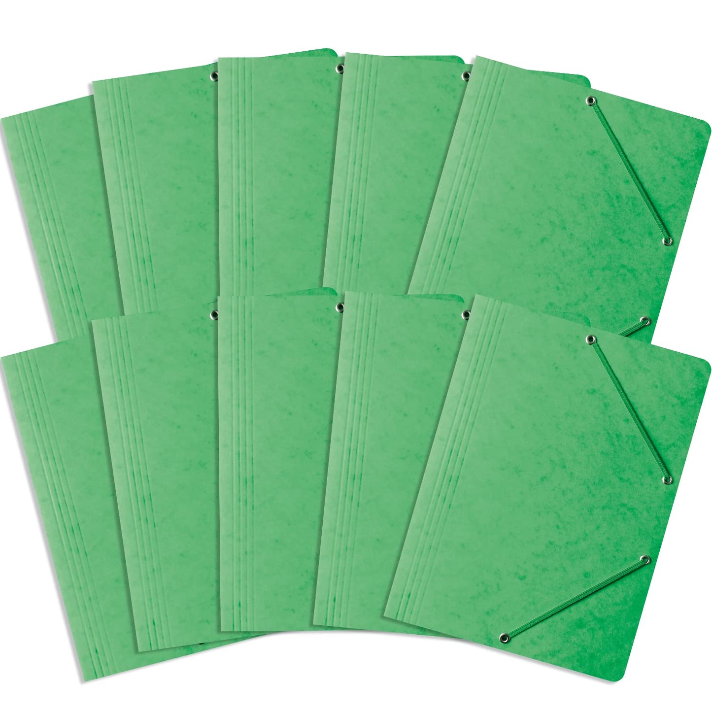 Einschlagmappe/Sammelmappe mit Gummi A4 Bantex, A4, 10 Stück-Packung Grün