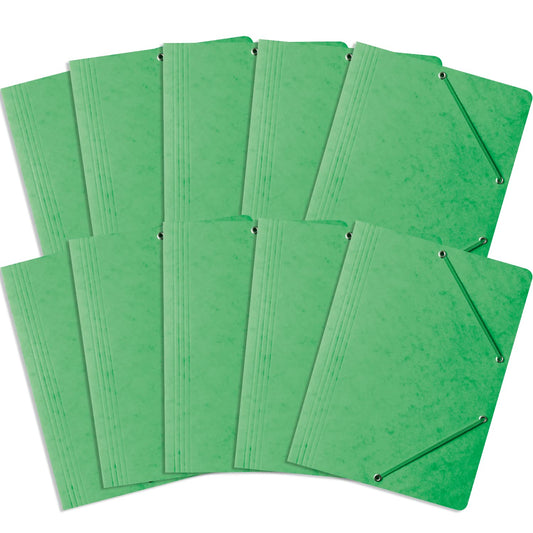 Einschlagmappe/Sammelmappe mit Gummi A4 Bantex, A4, 10 Stück-Packung Grün