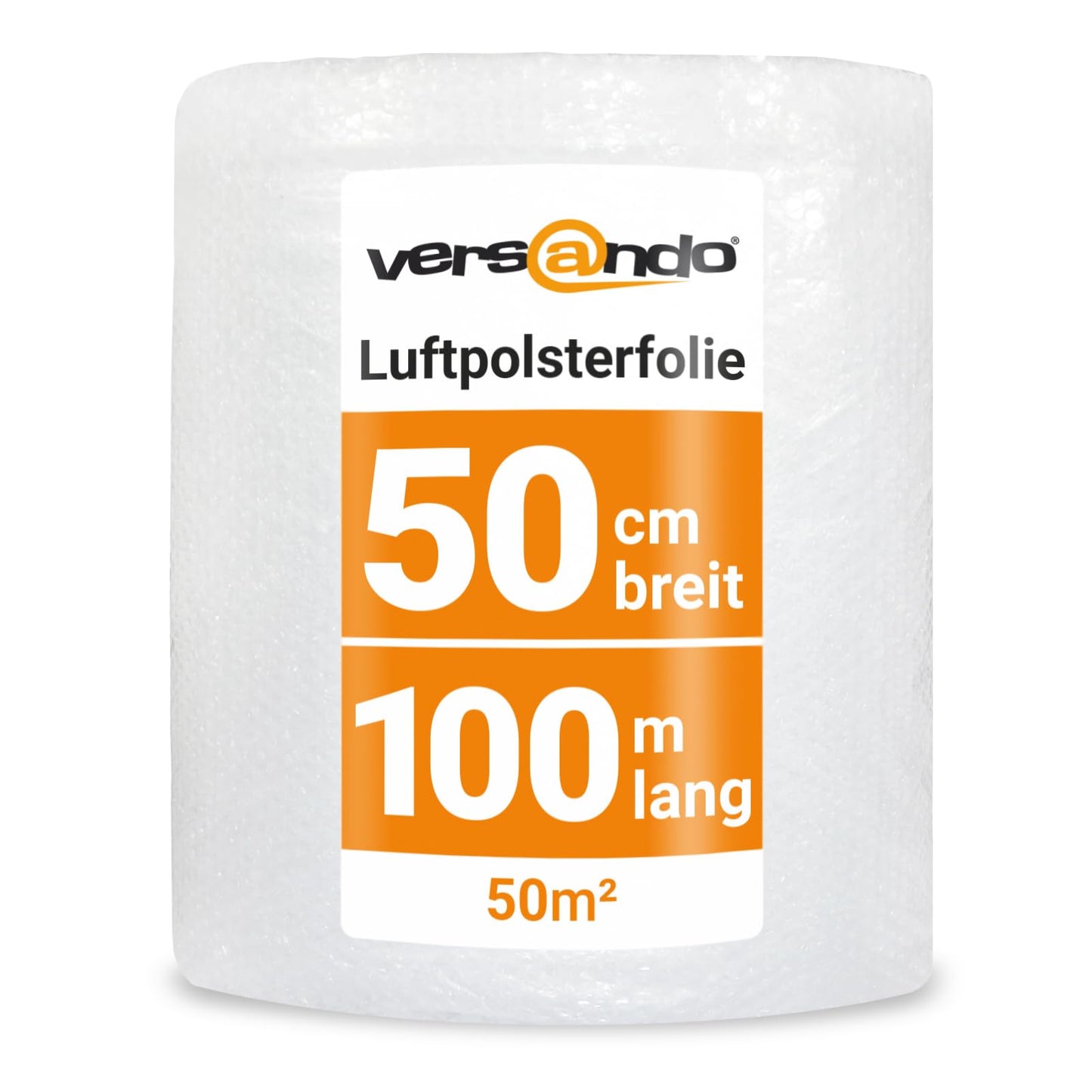 versando Premium Luftpolsterfolie 100m x 0,5m Versand, Verpackung, Umzug Noppenfolie Bubble Wrap LPF Rolle