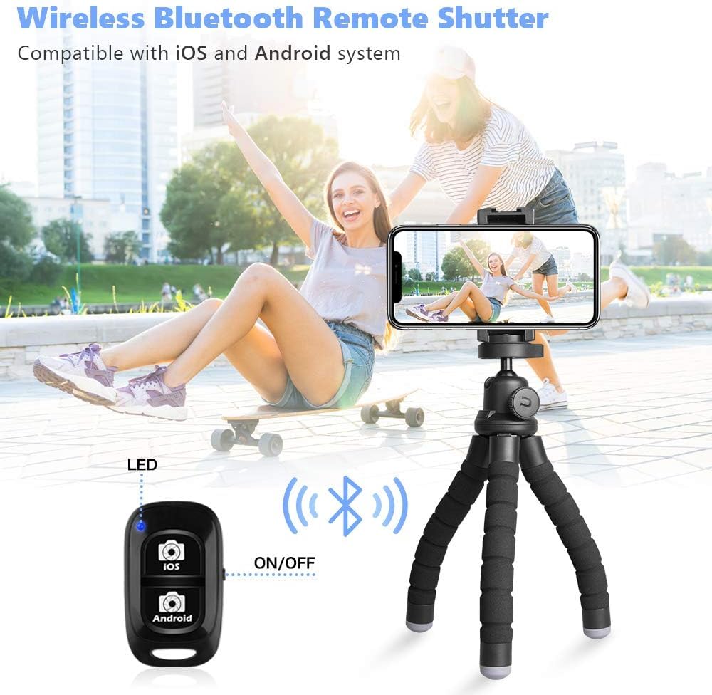 UBeesize Handy Stativ, Mini Stativ für Smartphone und Kamera, Handy Stativ Ständer mit Wireless Fernbedienung